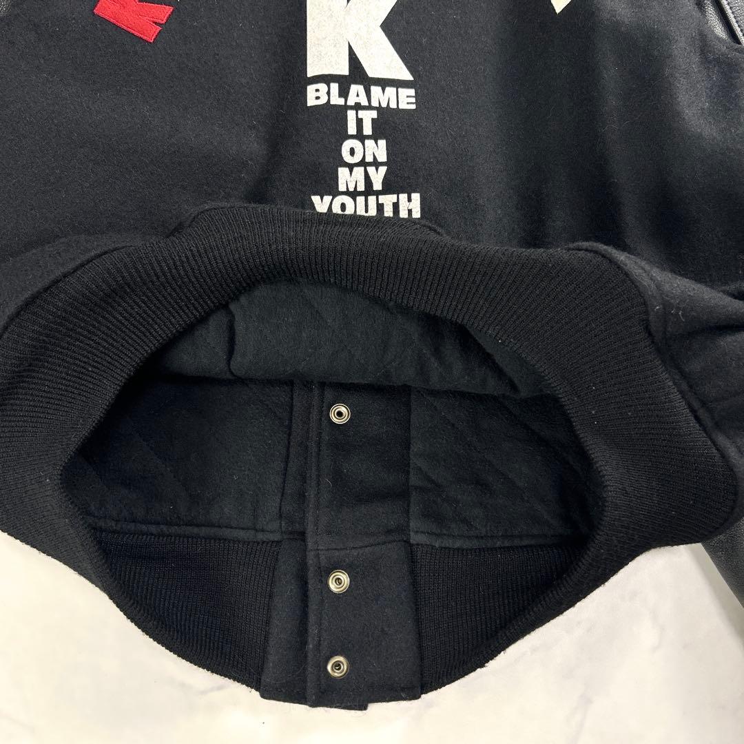 希少✨カールヘルム スタジャン 牛革 バッグロゴ 黒 M ピンクハウス