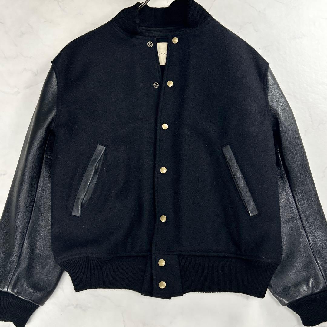 希少✨カールヘルム スタジャン 牛革 バッグロゴ 黒 M ピンクハウス