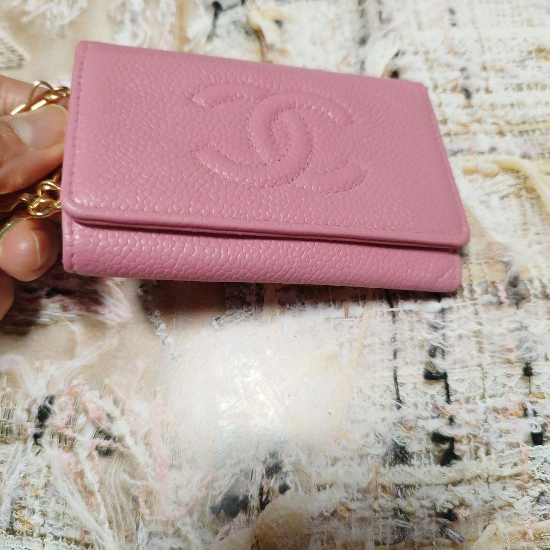 シャネル　キャビアスキン　キーケース♡