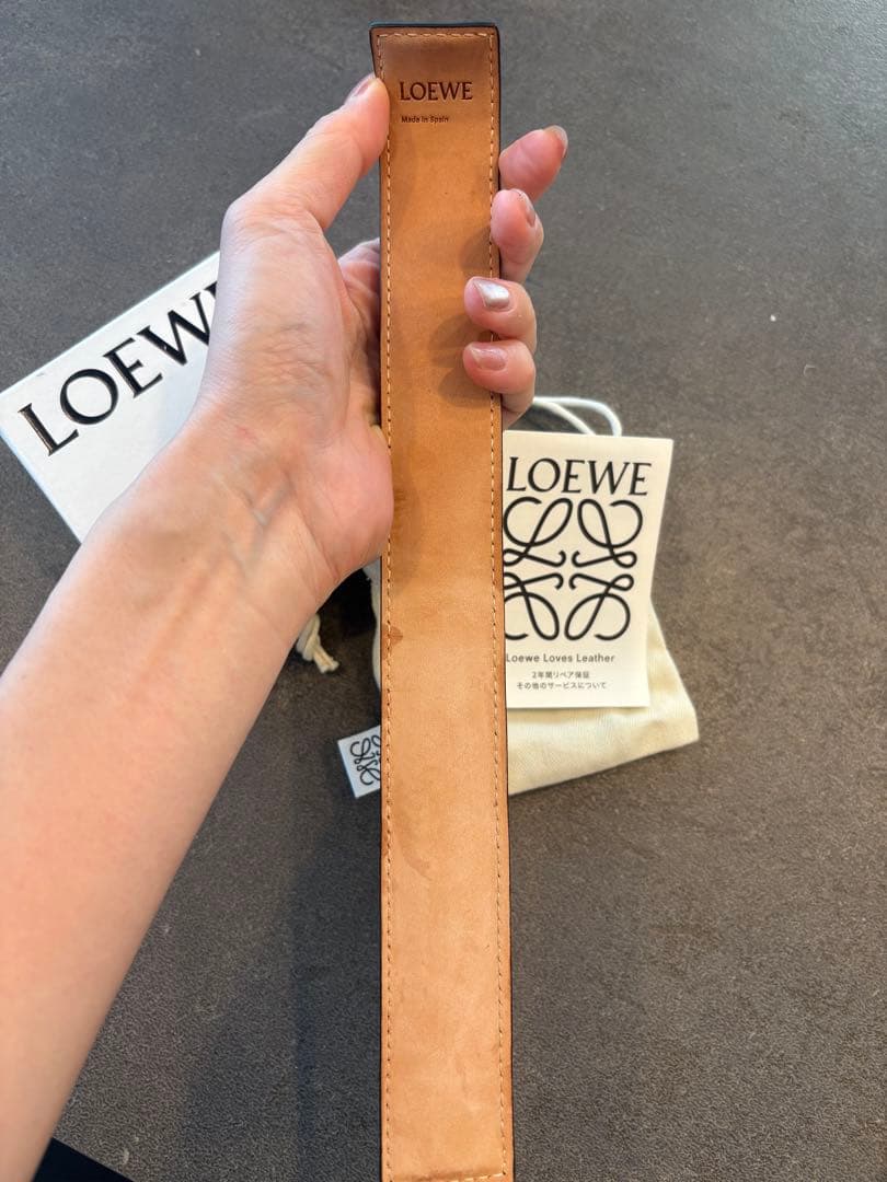 LOEWE ロエベ レザー ブレスレット タン バングル