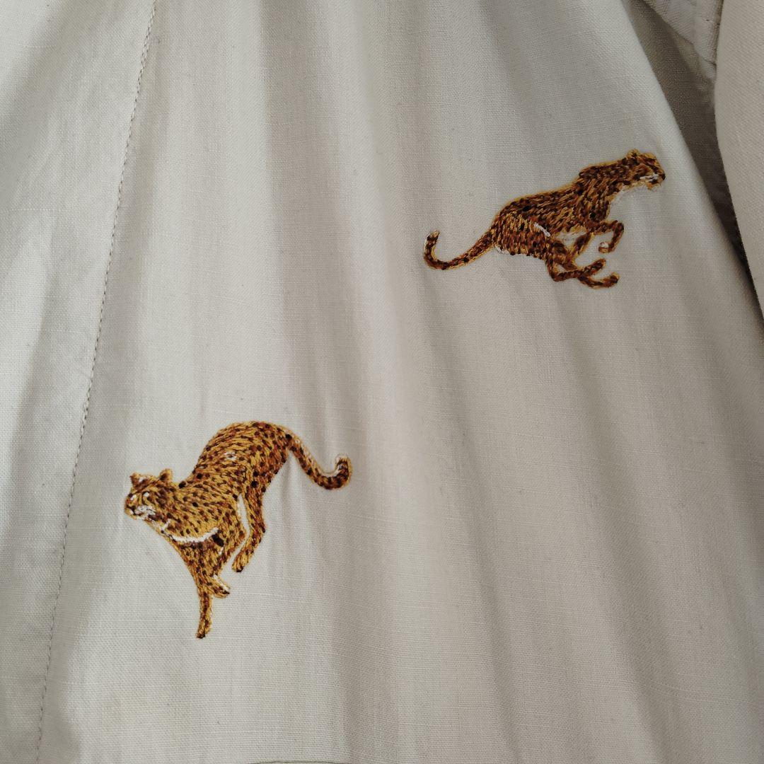 カールヘルム サファリジャケット レオパード刺繍 パッチワーク ピンクハウス