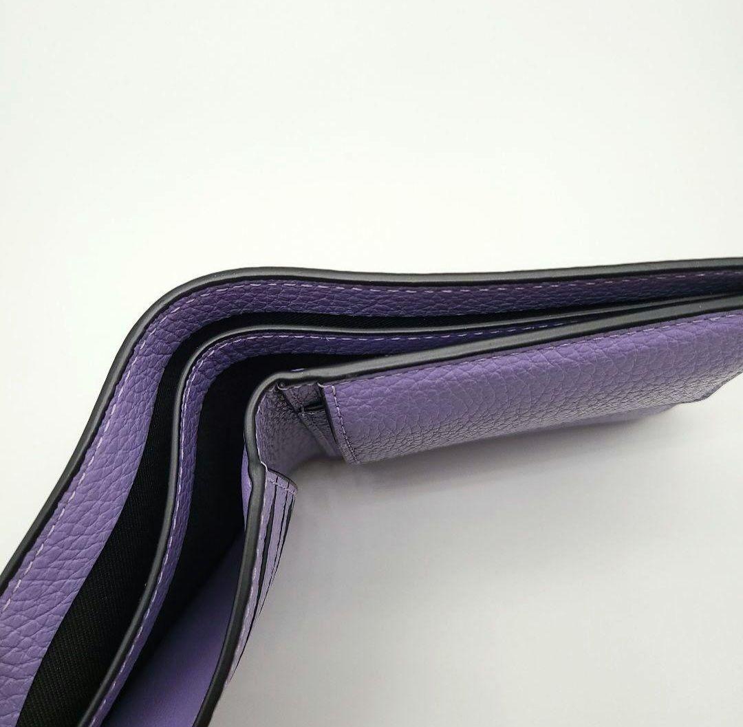 COACH 折り財布 新品 パープル 最新作 限定品 お札入れ 小銭入れ