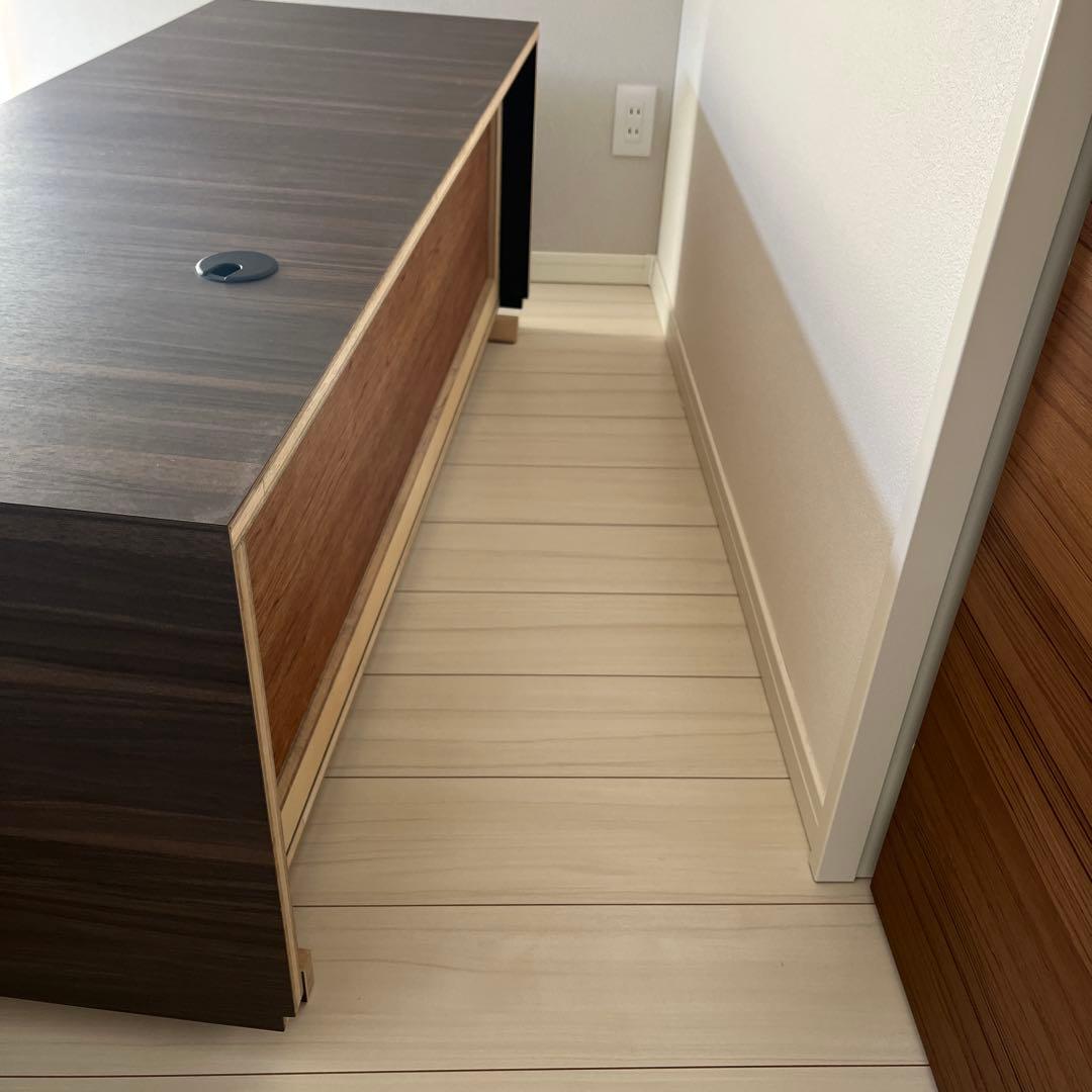 ダークブラウン 木製 テレビボード ガラス扉付き　フルオーダー　日本製