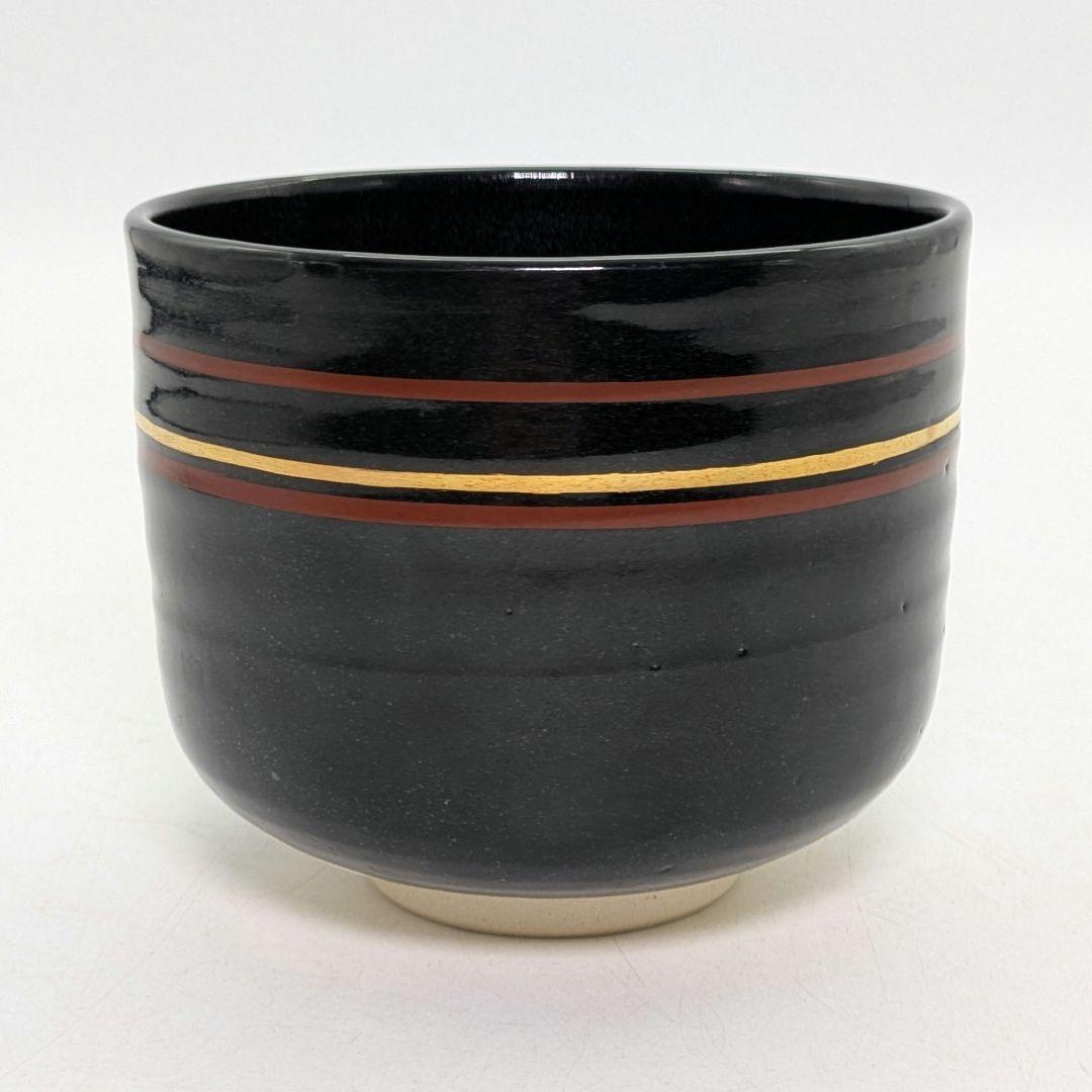 五代尾関作十郎 犬山焼 仁清写茶碗（書付 松尾流十一代家元 松尾実知） 共箱栞