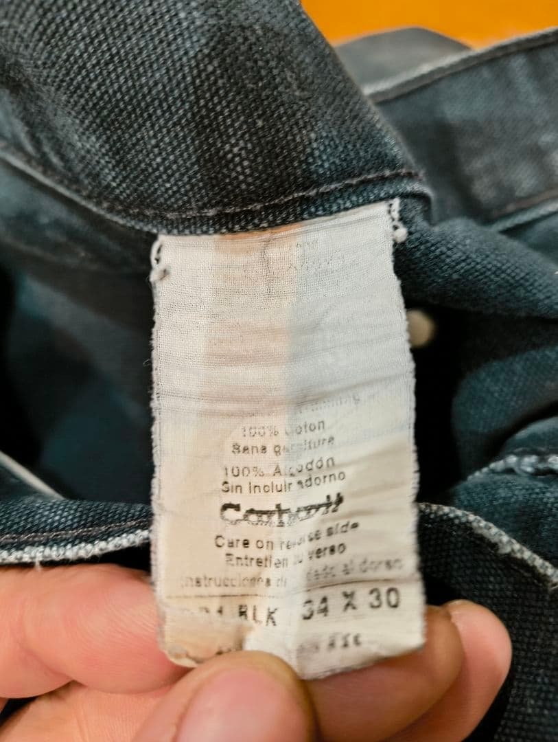 鬼フェード！Carhartt ワークパンツ ブラック　W34xL30