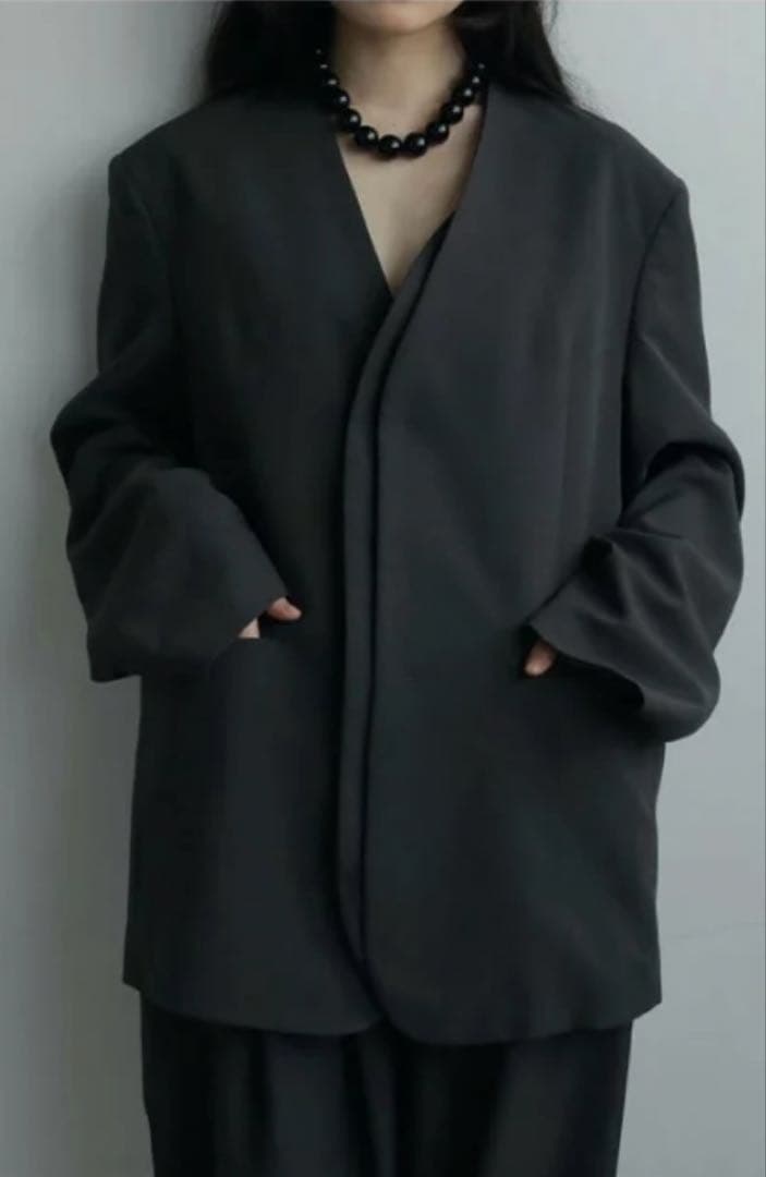 ジャケット・アウター anuke Collarless Over Jacket 38