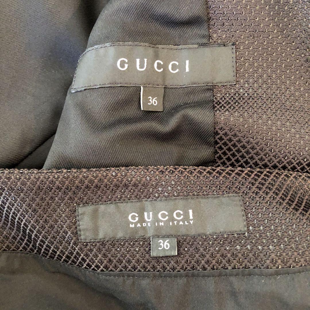 GUCCI シルク混スーツ　美品