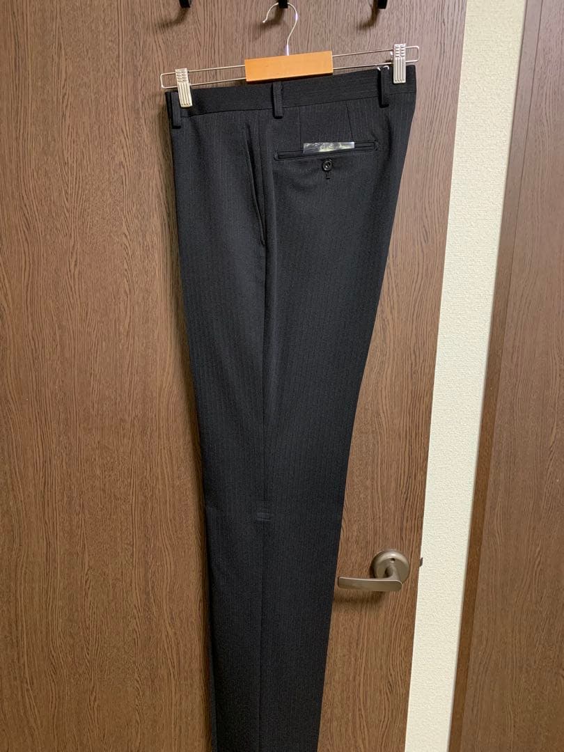 A6新品未使用！着心地抜群ストレッチビジネススーツ！ウォッシャブル無地調ブラック
