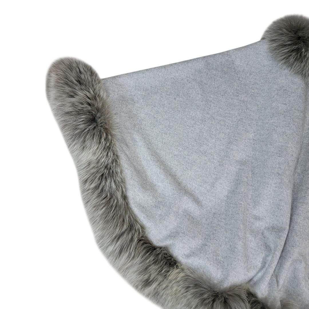 ほぼ未使用 グレースクラス Glace Class カシミヤフォックスストール