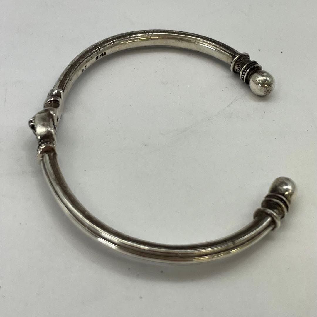 アガット シルバー バングル ブレスレット ストーン FR146