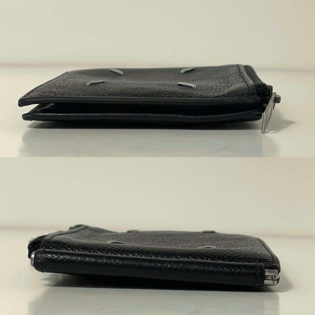 ✨️付属品✨️ マルジェラ マネークリップ シボ革 レザー 4ステッチ 黒