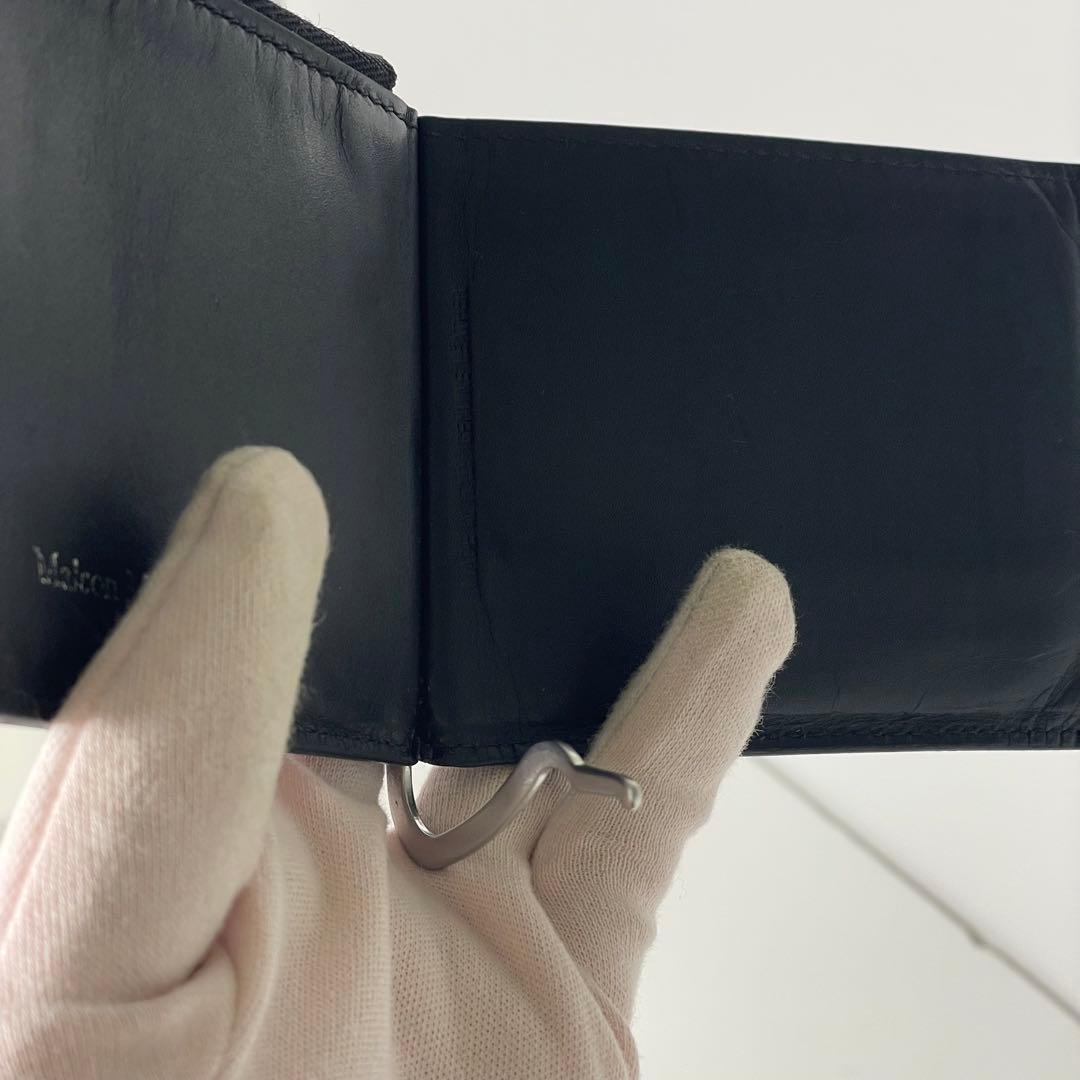 ✨️付属品✨️ マルジェラ マネークリップ シボ革 レザー 4ステッチ 黒