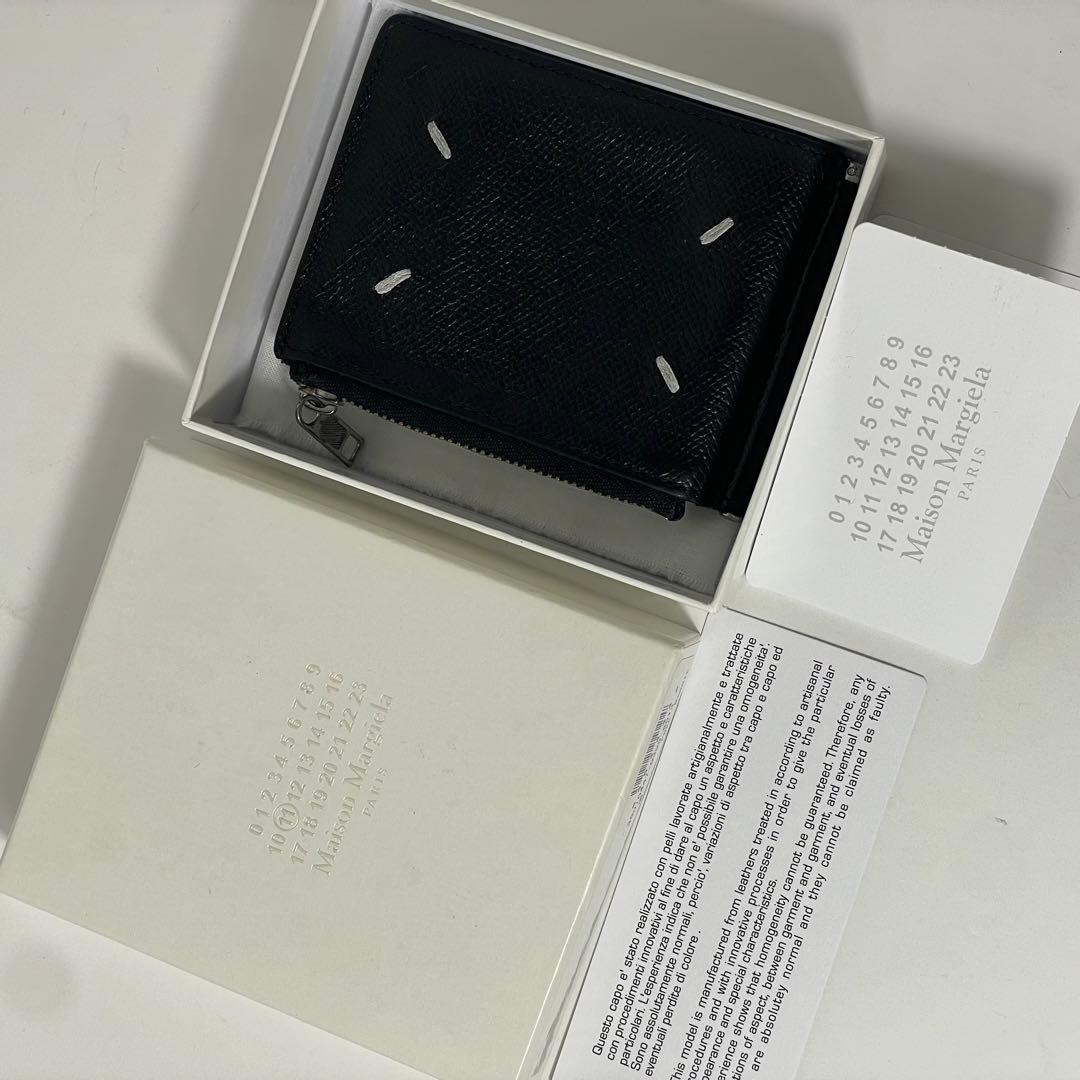 ✨️付属品✨️ マルジェラ マネークリップ シボ革 レザー 4ステッチ 黒