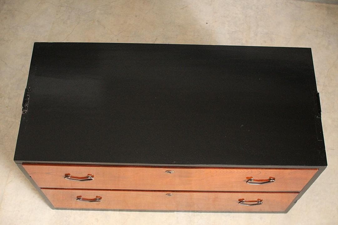 前欅の箪笥　2段　引き出し　タンス　収納　古家具　古民家　時代家具