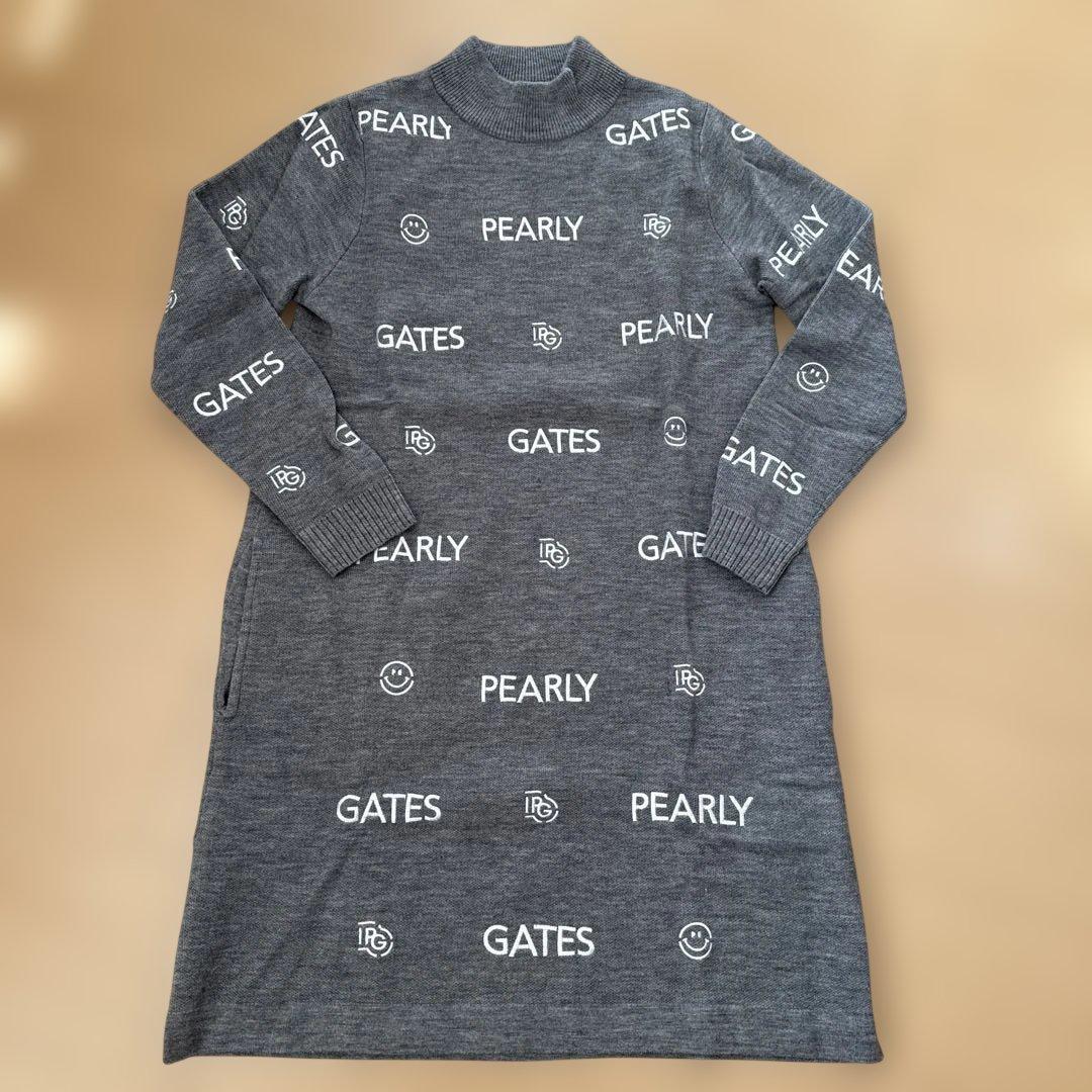 PEARLY GATES ロゴ入りタートルネックワンピース サイズ0