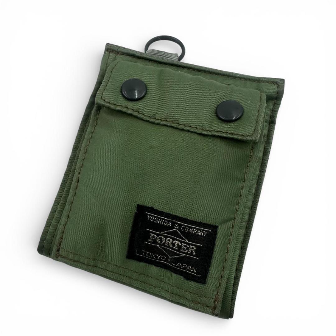 希少カラー✨極美品✨ポーター　タンカー　二つ折り財布　セージグリーン　吉田カバン