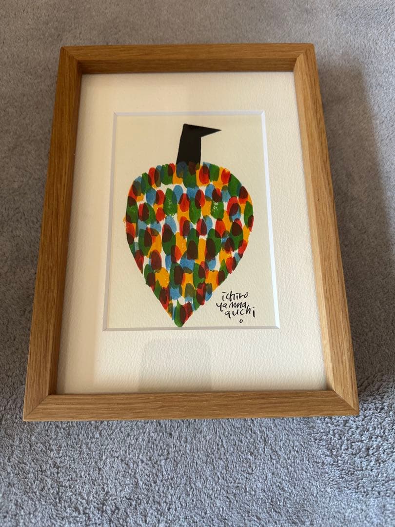 山口一郎さん　ハミングバード　原画　裏にライオン絵があります