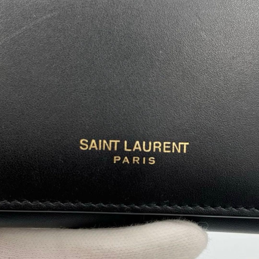 ✨美品✨SAINT LAURENT 6連キーケース　ブラック　ゴールドロゴ