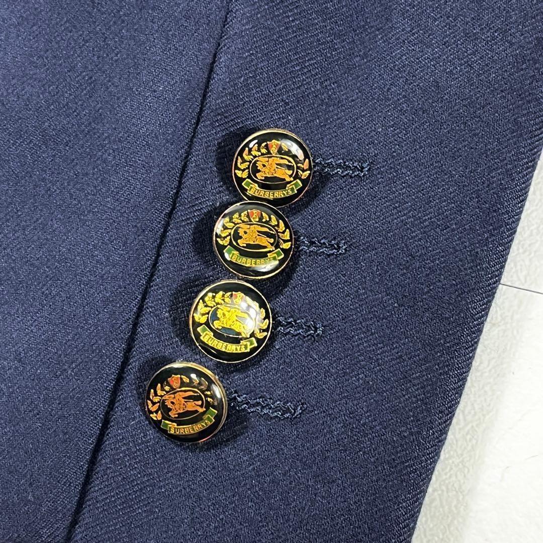 ✨未使用級 バーバリーズ ダブルテーラードジャケット 刻印ボタン カシミヤ