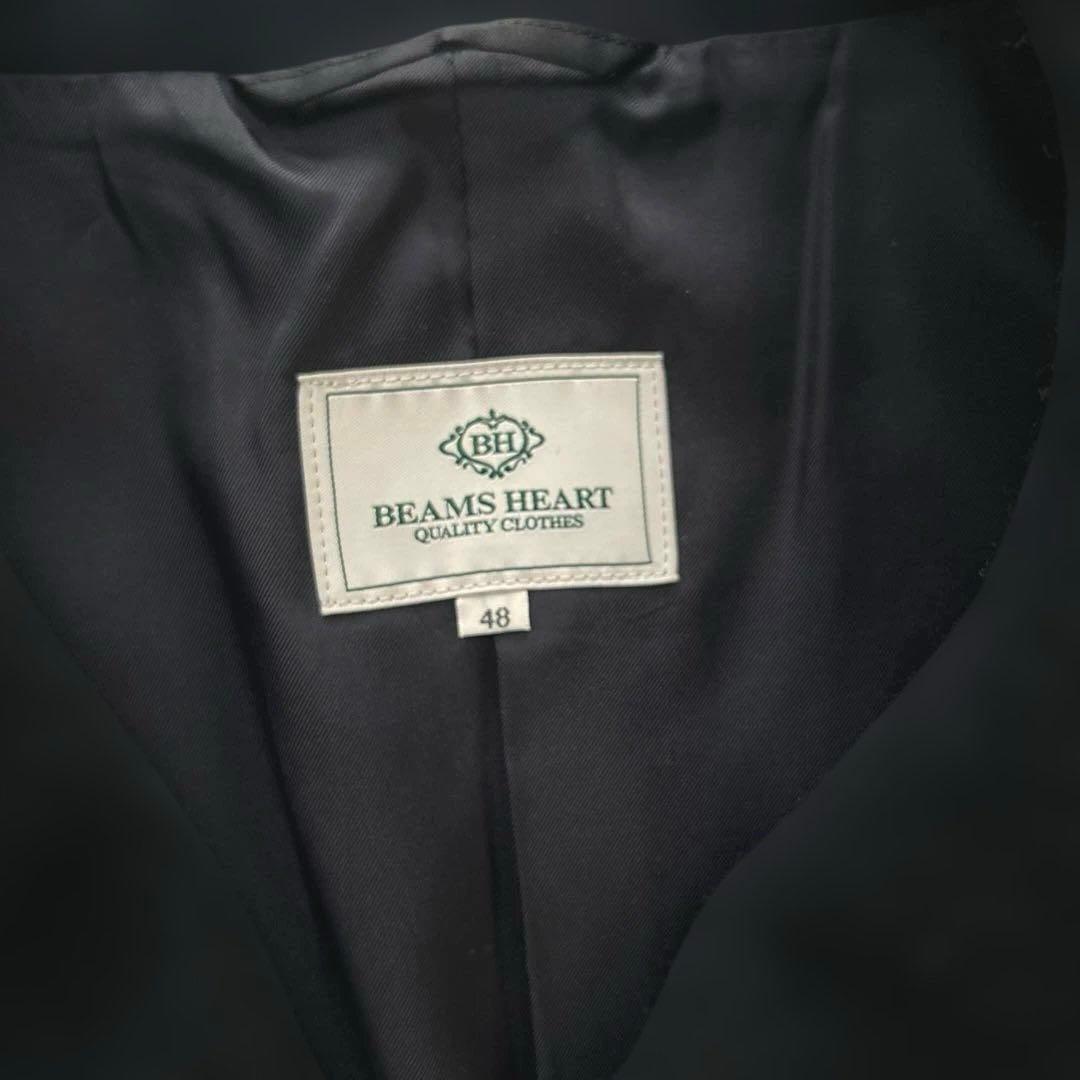 【美品】BEAMS HEART ネイビー ピーコート アウター　48 メンズ
