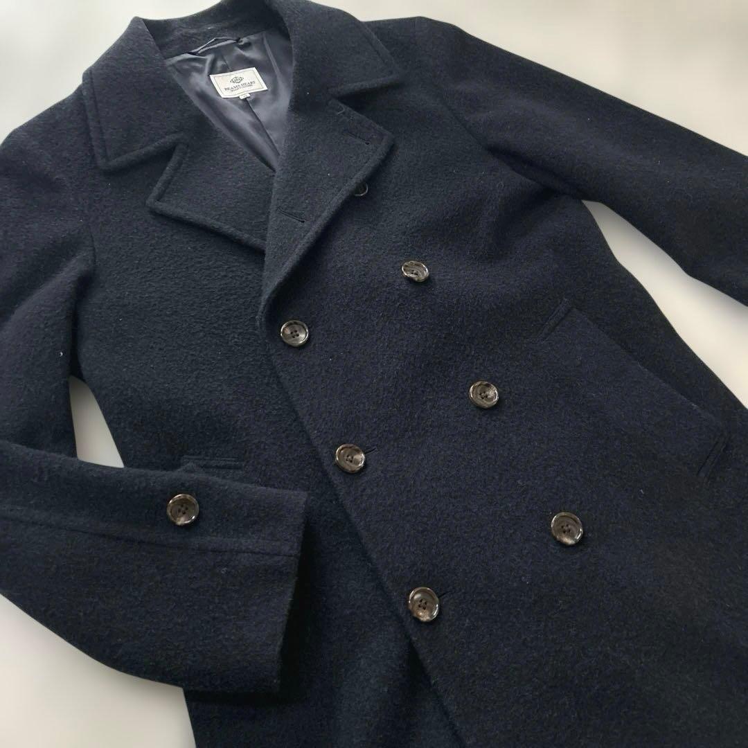 【美品】BEAMS HEART ネイビー ピーコート アウター　48 メンズ
