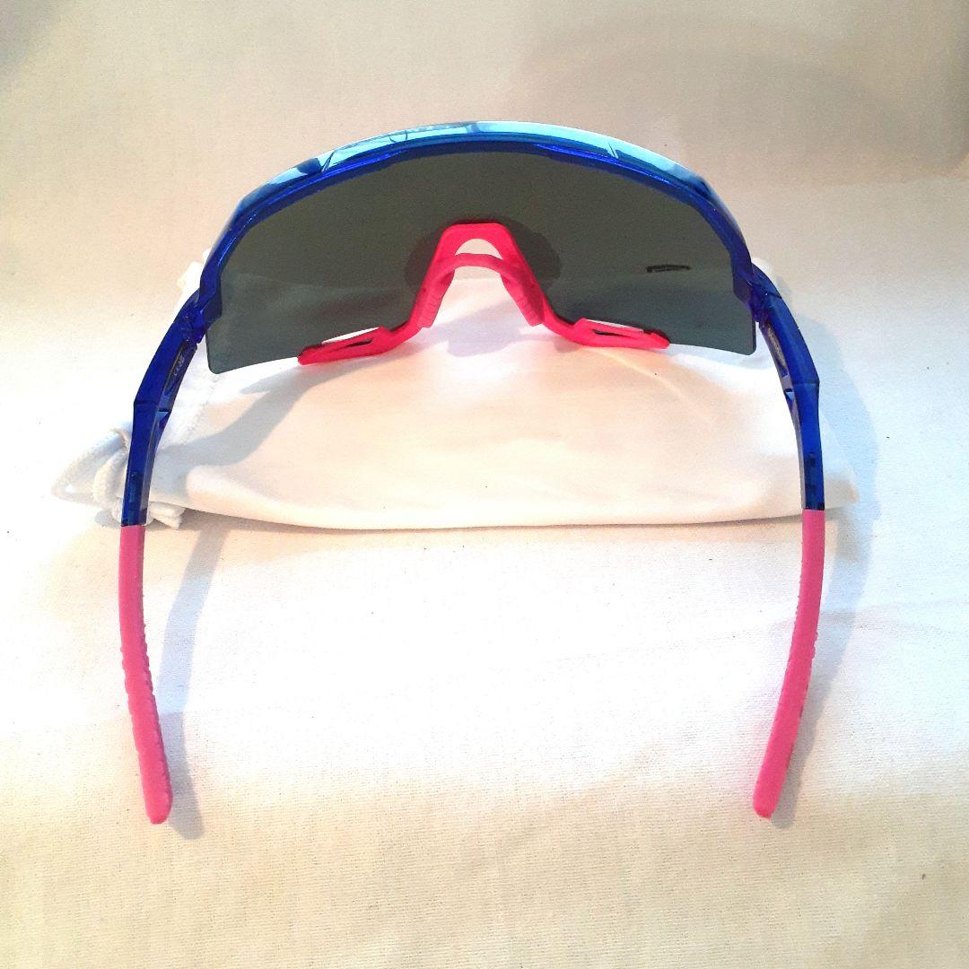 100% Slendale クリアブルー ピンク ワンハンドレッド サングラス