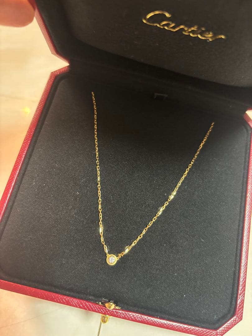 カルティエ　ダムール　ネックレス　スモールモデル　イエローゴールド　大丸神戸購入
