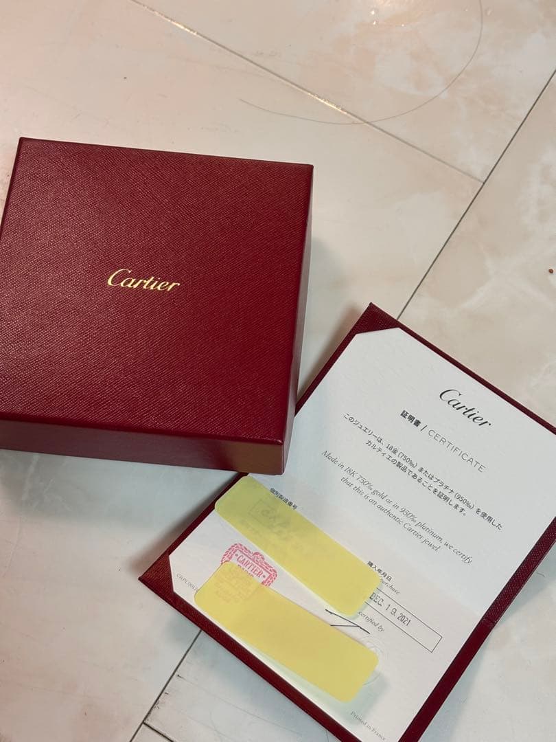 カルティエ　ダムール　ネックレス　スモールモデル　イエローゴールド　大丸神戸購入