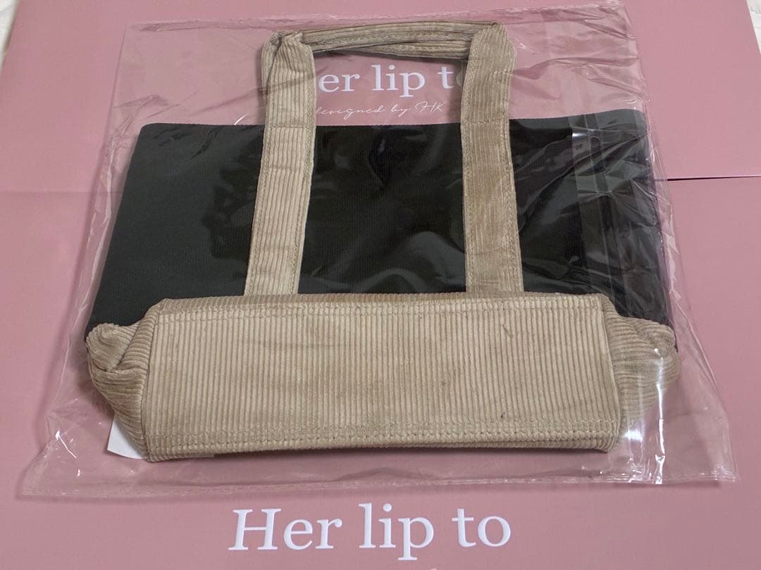 ハーリップトゥ HLT mini tote 新宿ルミネ限定トートバッグblack