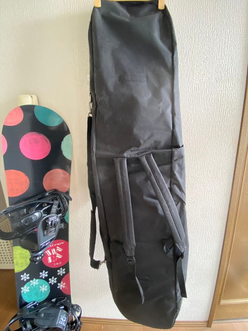 SALOMON スノーボード 143cm ビンディング、収納バッグ付