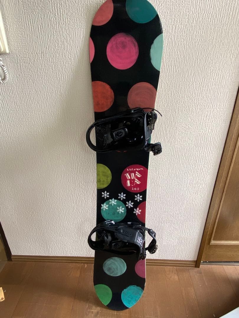 SALOMON スノーボード 143cm ビンディング、収納バッグ付