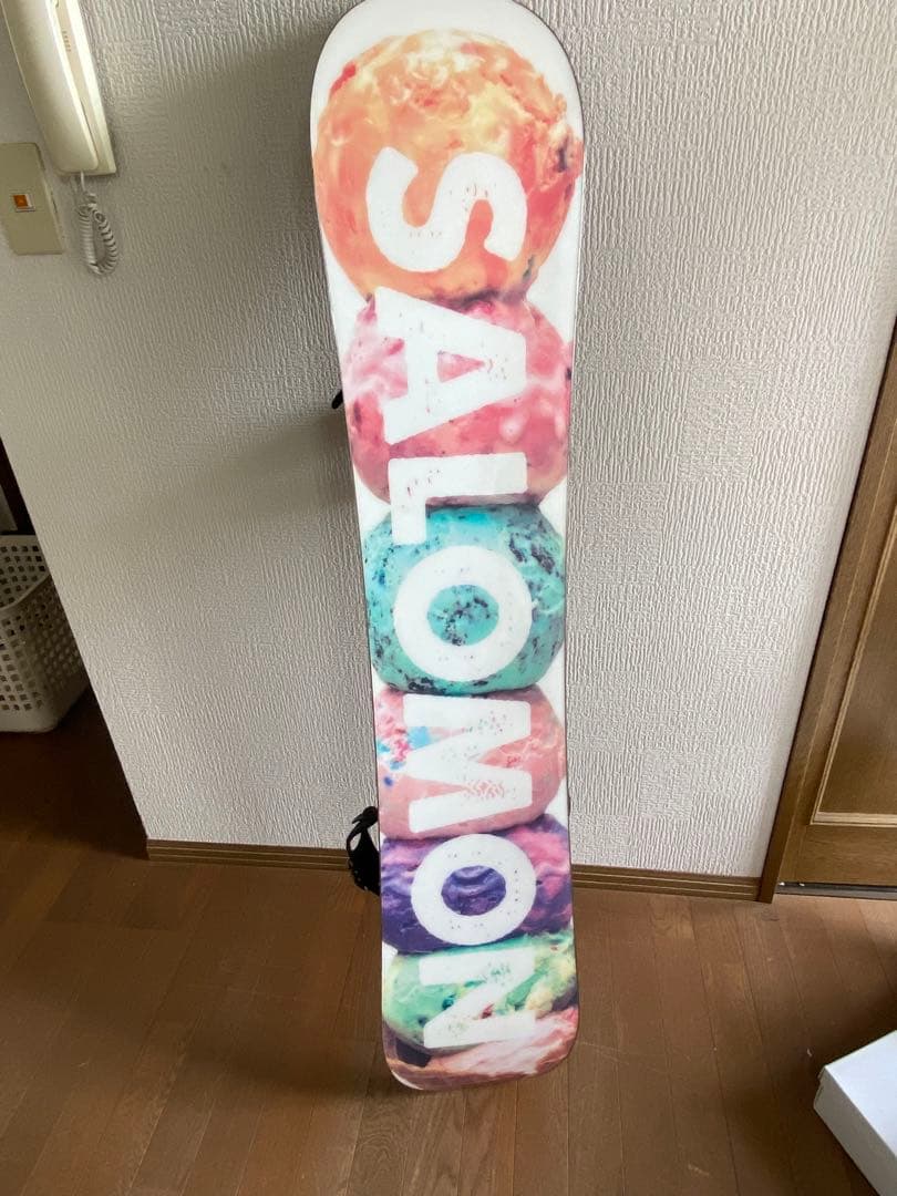 SALOMON スノーボード 143cm ビンディング、収納バッグ付
