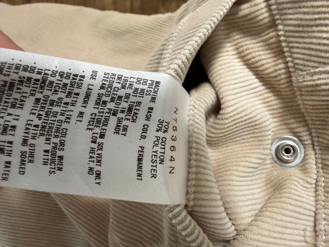 ノースフェイスパープルレーベル コーデュロイワイドテーパードパンツ　size30