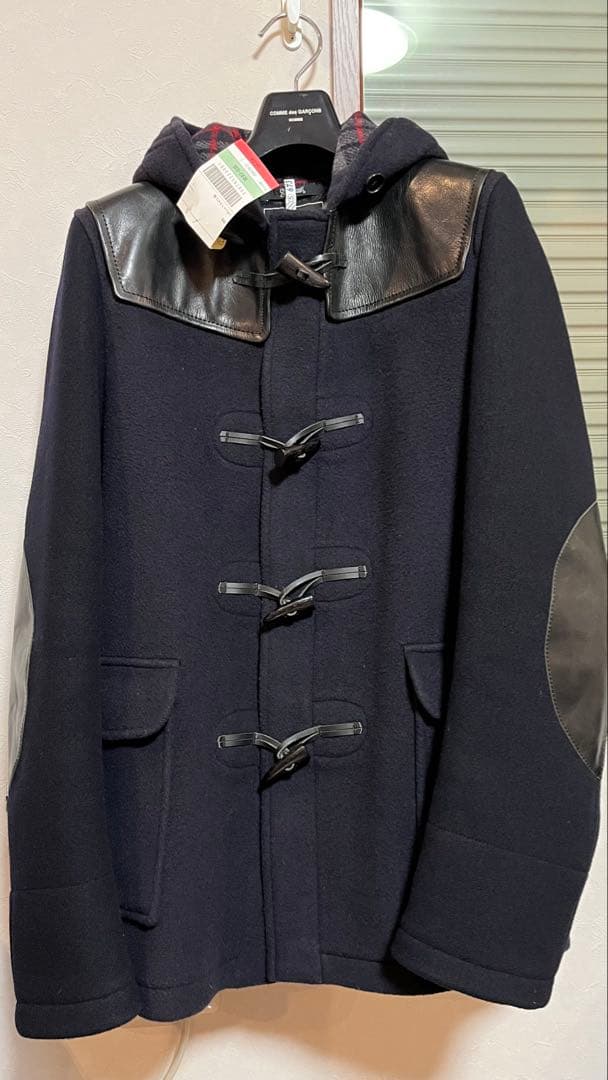 ジュンヤワタナベマン コムデギャルソン×グローバーオール ダッフルコートM紺