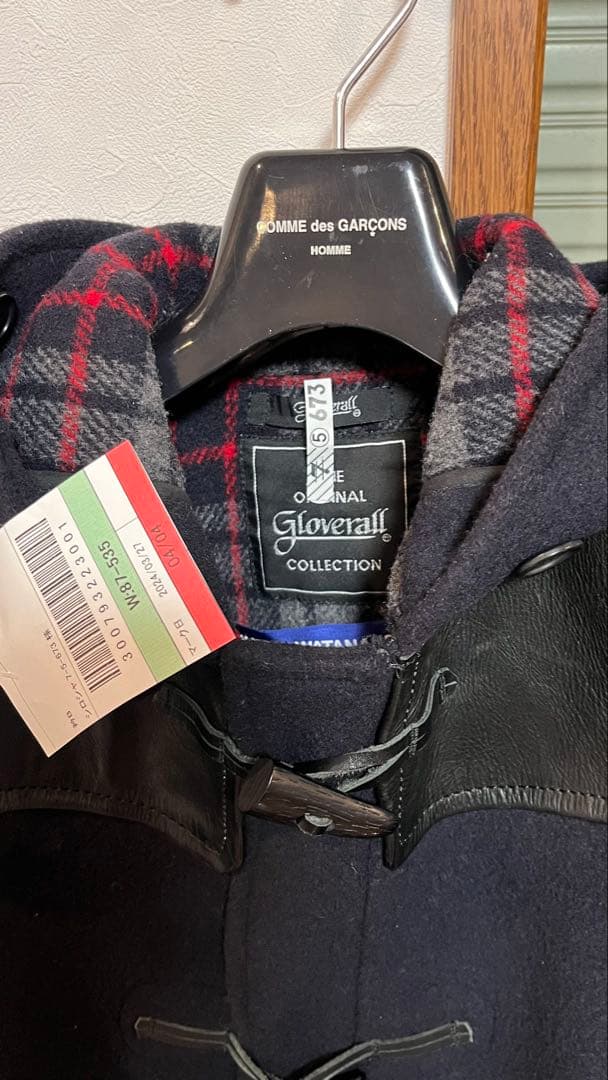 ジュンヤワタナベマン コムデギャルソン×グローバーオール ダッフルコートM紺