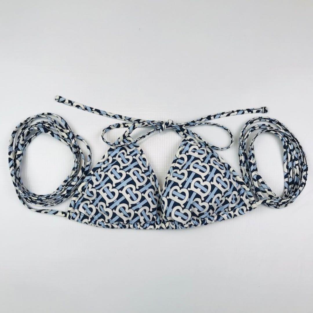 新品未使用★BURBERRY・TBモノグラム総柄 タイサイドビキニ 水着(M)