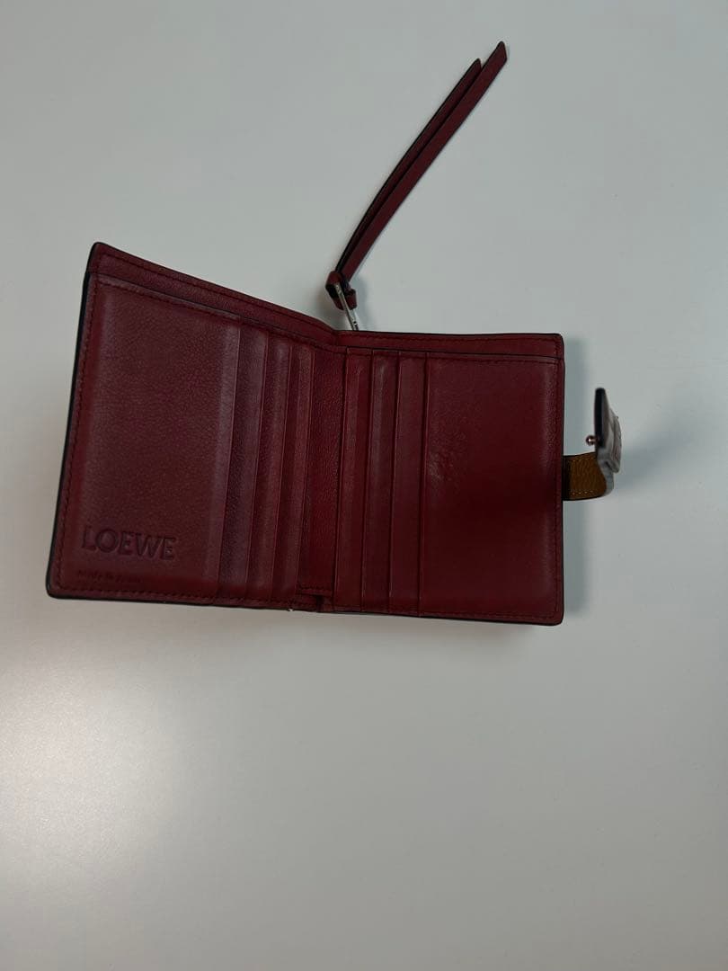 LOEWE 二つ折り財布 ブラウン コンパクト ウォレット