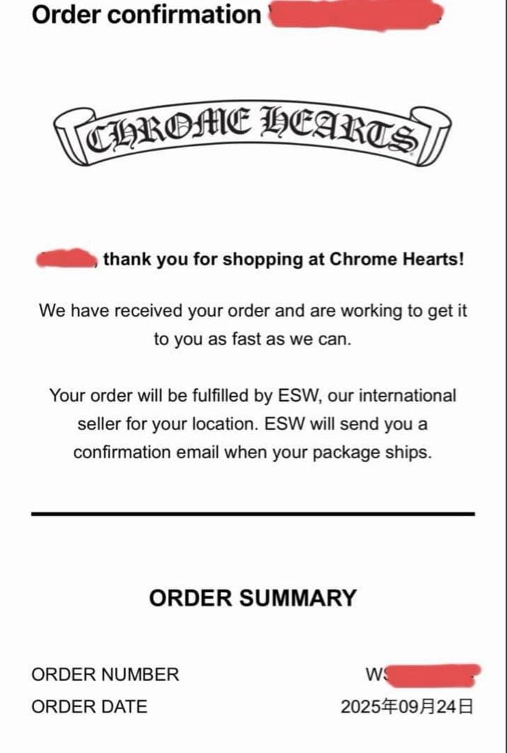 elfon【新品未使用】Chrome Hearts★クロムハーツ ロンT