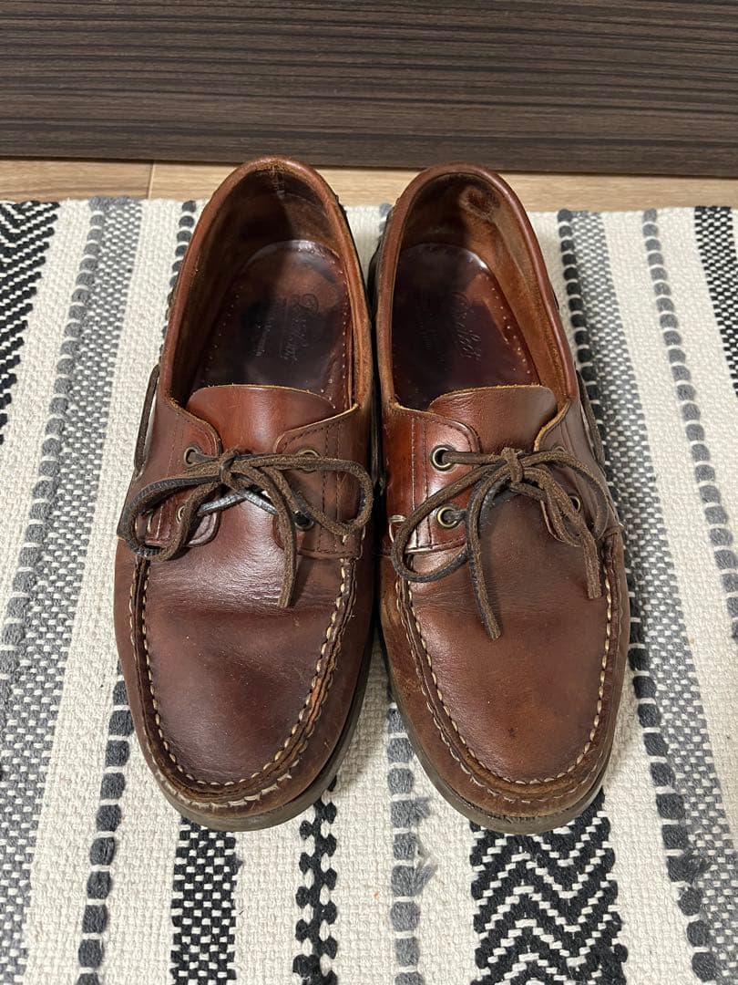 Parabootブラウンレザー モカシン・ローファー