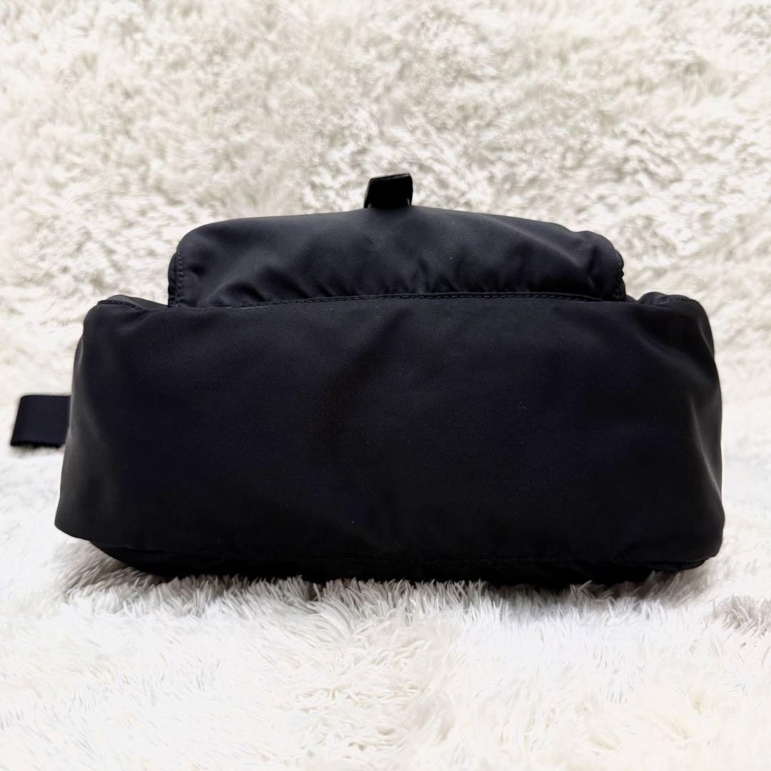 PRADAプラダ 三角ロゴ ショルダーバッグ ベルト 黒 テスート フラップ