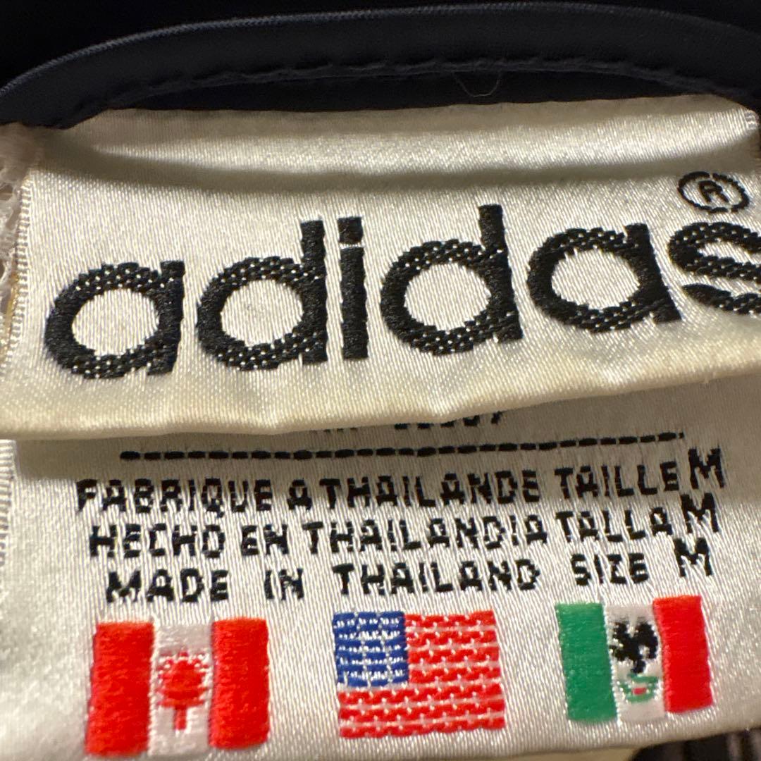 adidas ジャージ ナイロンジャケット ホワイト/ネイビー