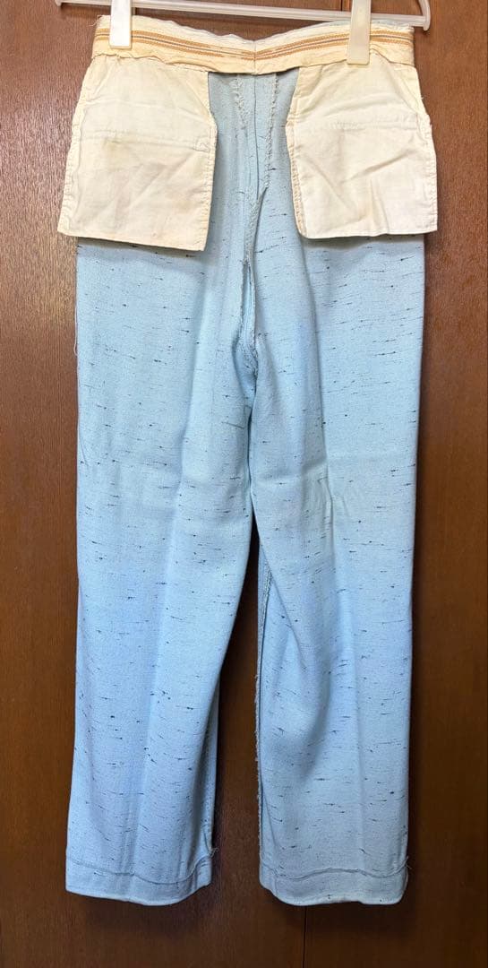 50s ミントグリーンスラックス ヴィンテージ ネップ カスリ 40s 60s