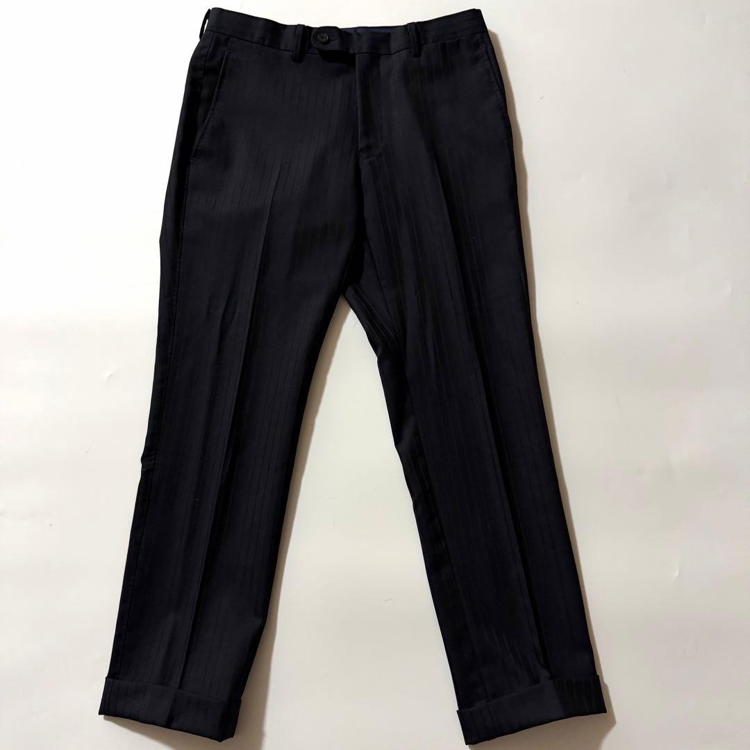 ペイズリー✨️ユニバーサルランゲージ 3ピース セットアップスーツ 裏地総柄 紺