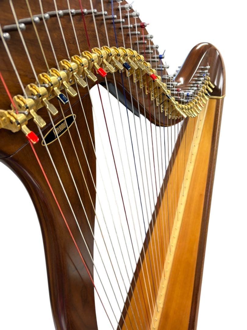 ◆美品 青山ハープ The 130(WN) (ウォールナット材仕上げ) ハープ