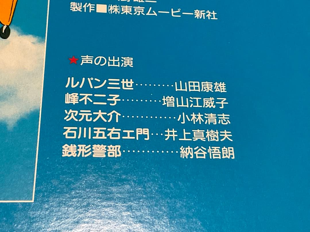 1979年／ルパン三世・カリオストロの城。宮崎駿監督作品。（株）東京ムービー新社