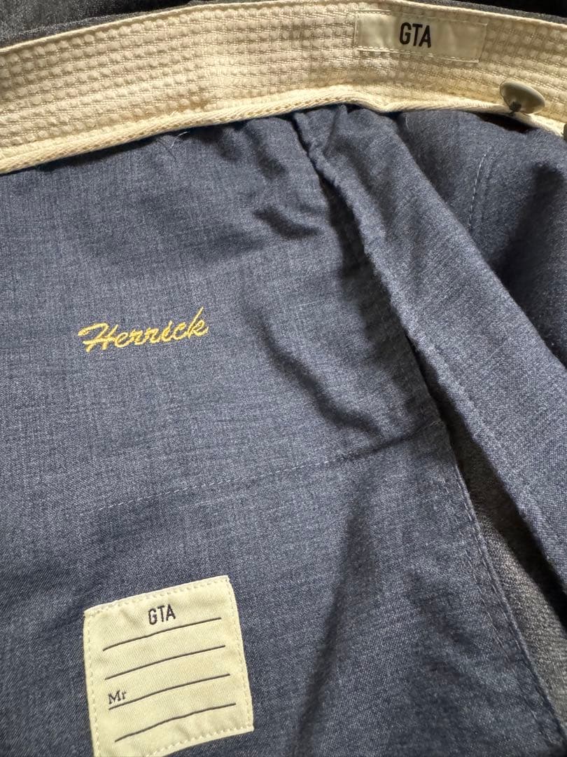 GTA / HERRICK サキソニー 2アウトプリーツパンツ 46