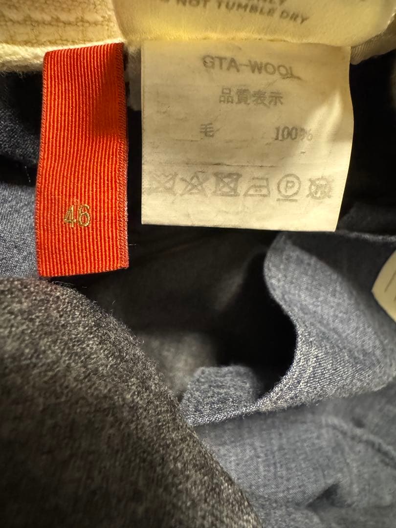 GTA / HERRICK サキソニー 2アウトプリーツパンツ 46