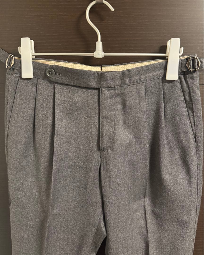 GTA / HERRICK サキソニー 2アウトプリーツパンツ 46