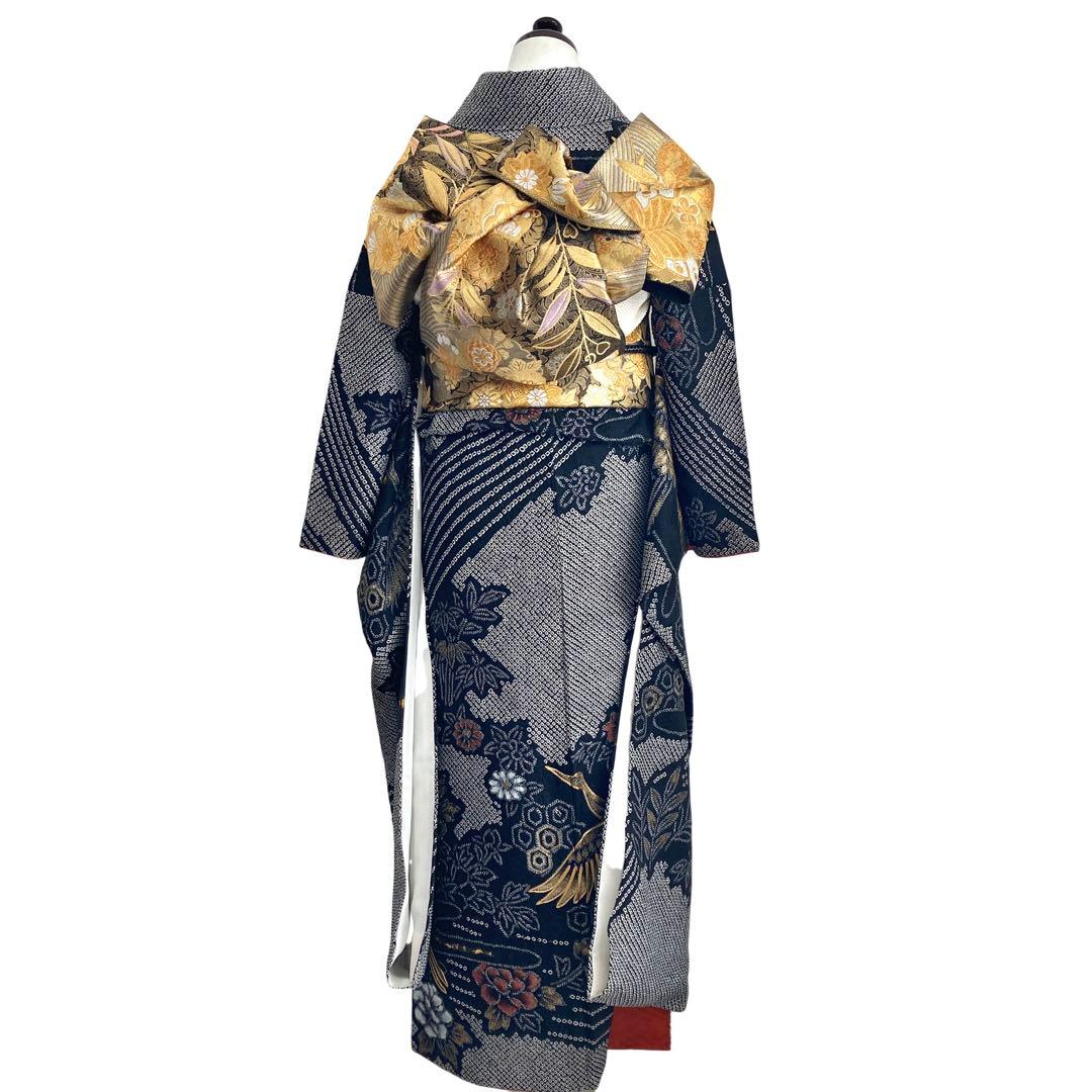 あ です★™️ 総絞り 身丈161 振袖4点セット‼️NO104