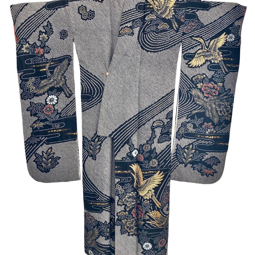 あ です★™️ 総絞り 身丈161 振袖4点セット‼️NO104